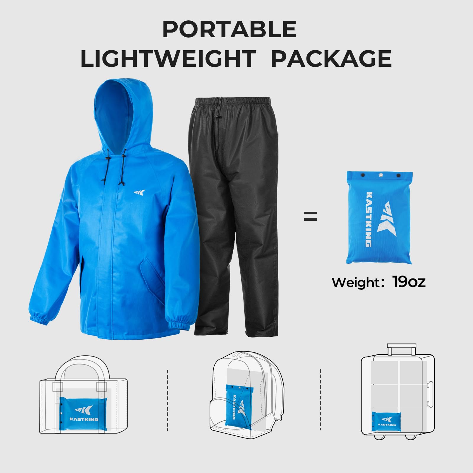 KastKing AquaLite Waterproof Rain Suit for Men and Women, Loose Fit, Lightweight, Durable Outdoor Gear for Fishing, Hiking - Image 7