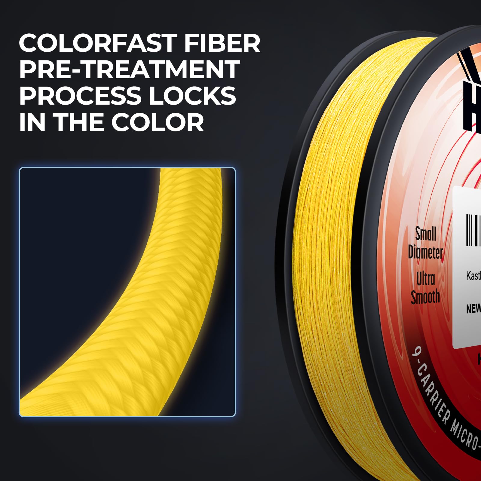 KastKing Hammer Alpha 9 UHMWPE Braided Fishing Line - Made in The USA, Strong and Smooth, Round, 9-Carrier, Colorfast Braided Fishing Line, Perfect for Most Fishing Reel and Finesse Applications - Image 4