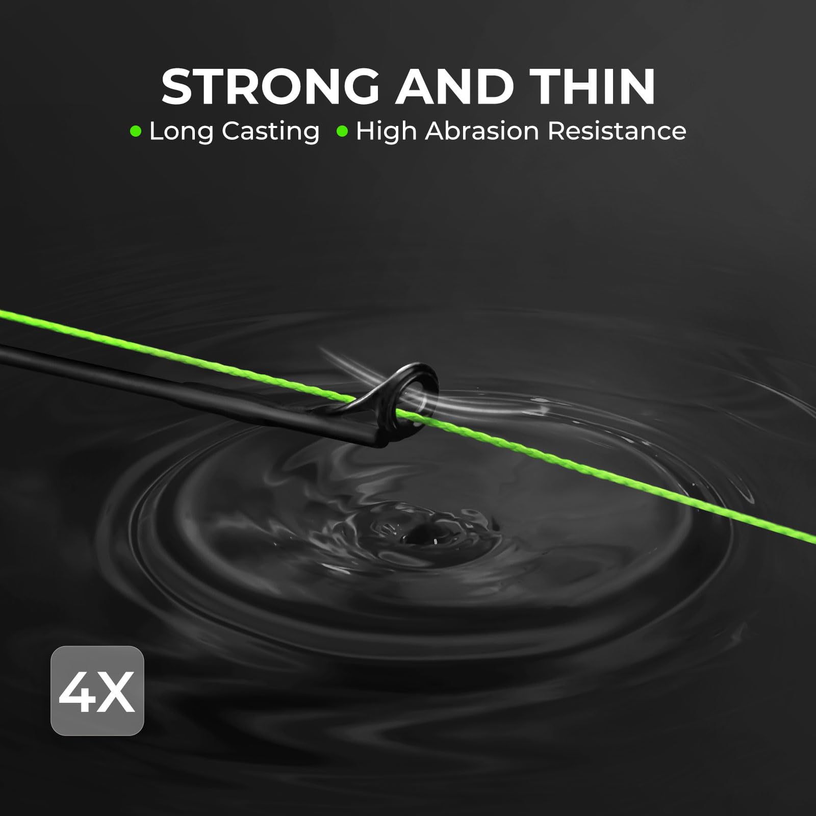 KastKing Superpower ColorShield Braided Fishing Line - Colorfast Braided Line, 100% Solution Dyed UHMWPE Fiber, Smooth & Strong Superline, Near Zero Stretch, Sensitive, High Abrasion Resistance - Image 3