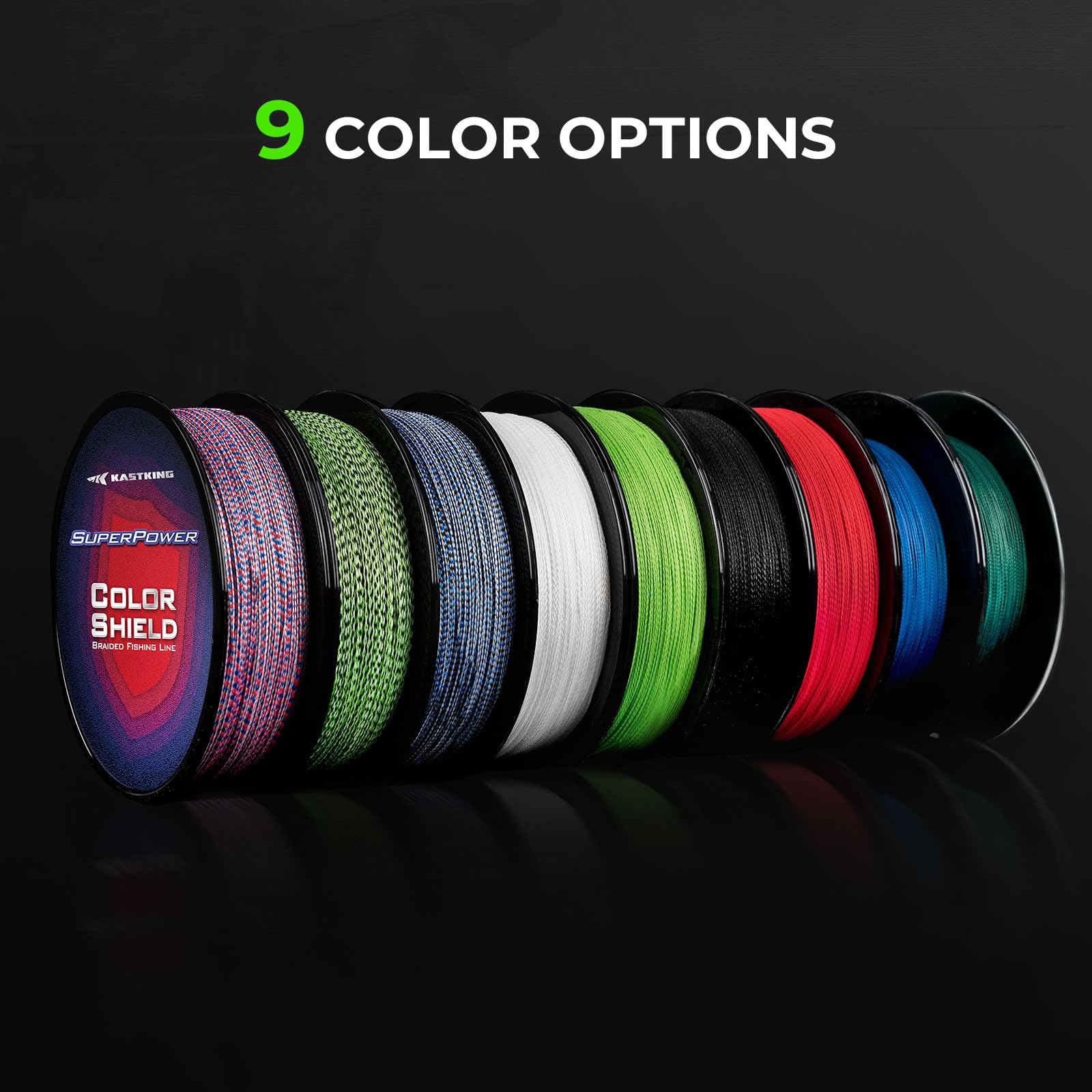KastKing Superpower ColorShield Braided Fishing Line - Colorfast Braided Line, 100% Solution Dyed UHMWPE Fiber, Smooth & Strong Superline, Near Zero Stretch, Sensitive, High Abrasion Resistance - Image 6
