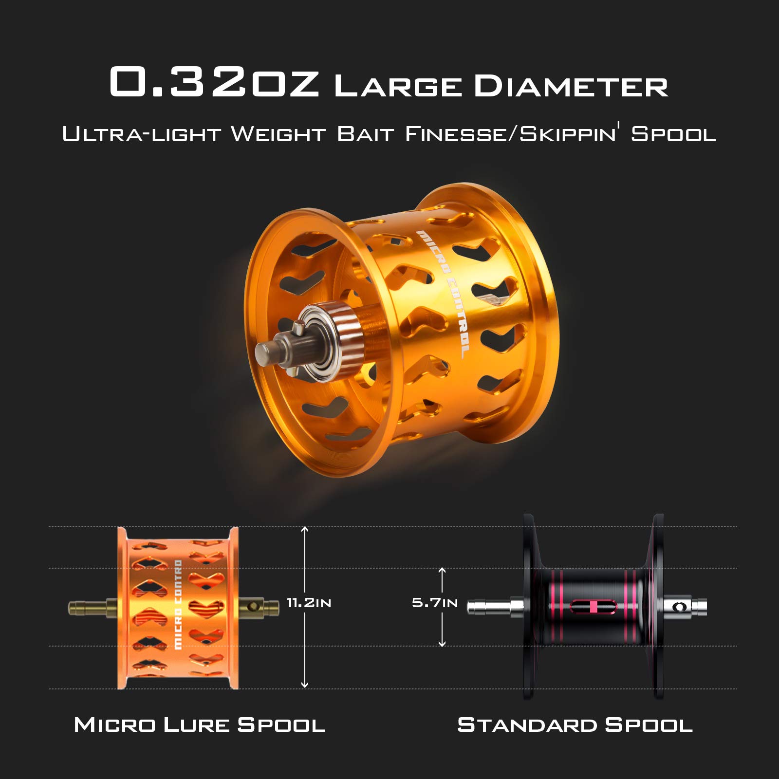 KastKing Zephyr Bait Finesse Baitcasting Reel, Carbon Fiber Fishing Reel - Drag Clicker Version, 7.2:1 Gear Ratio Fishing Reel - 5.6oz Lightweight Bait Finesse System Casting Reel - Image 4
