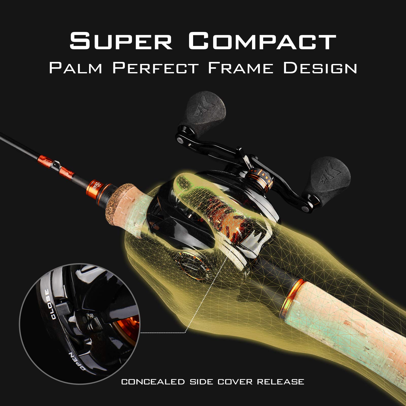 KastKing Zephyr Bait Finesse Baitcasting Reel, Carbon Fiber Fishing Reel - Drag Clicker Version, 7.2:1 Gear Ratio Fishing Reel - 5.6oz Lightweight Bait Finesse System Casting Reel - Image 8