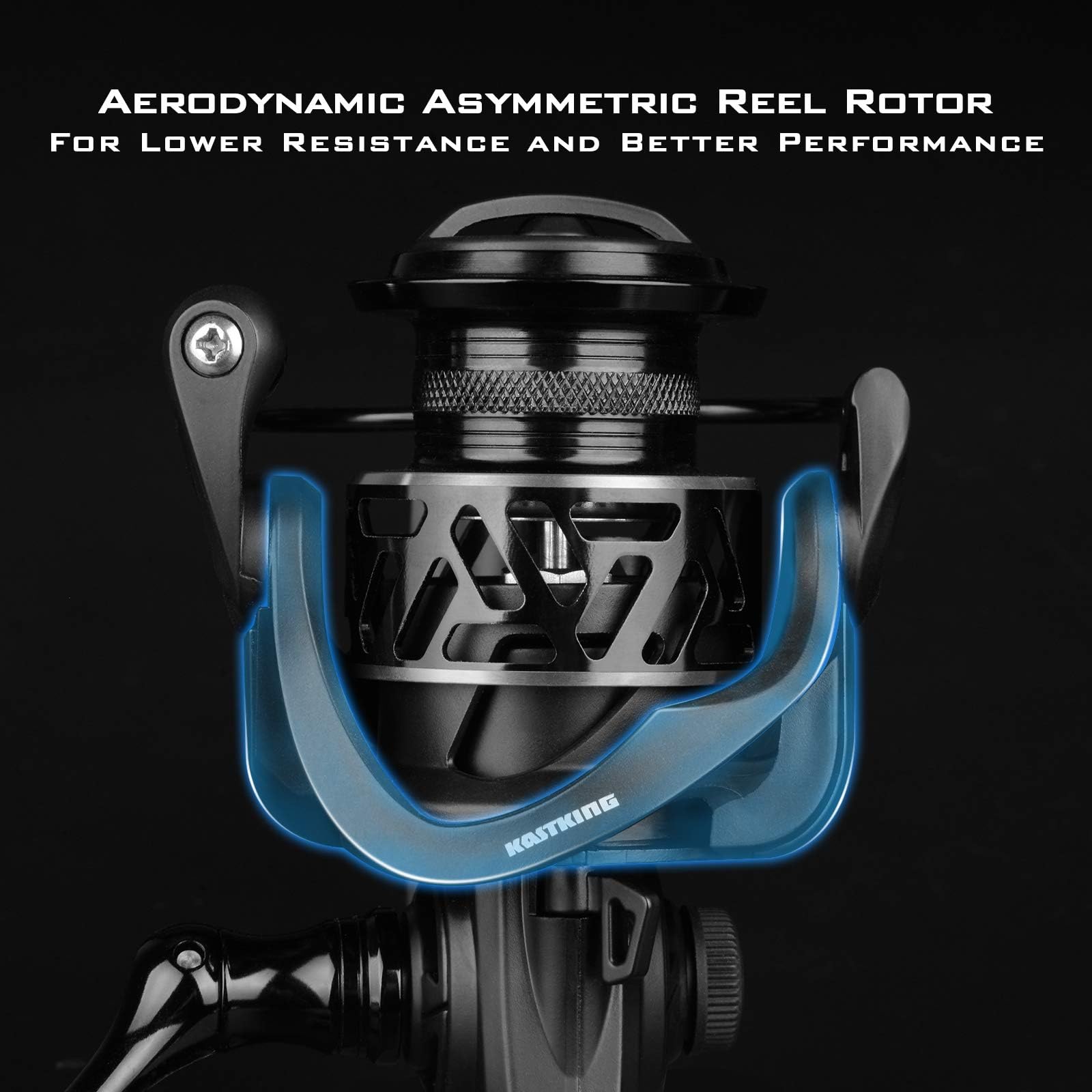 KastKing Zephyr Spinning Reels – 7+1/6+1 BB – Carbon Fiber Drag – Stainless Steel Shaft – Aluminum & CNC Spool – Black/Green/Orange – Sizes 500/1000 SFS – ICE Fishing Ready Reels! - Image 3